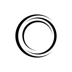 Swoosh company logo business vector template illustration.