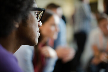 Portrait of man wearing eyeglasses