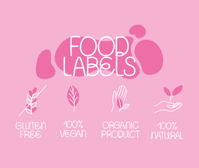 eco food labels lettering