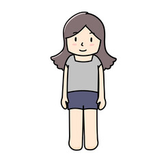 着替え前の女児　