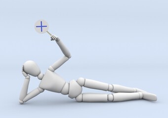 デッサン人形　バツ