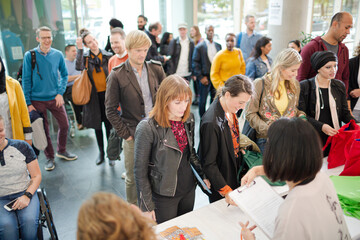 Peoplesigning up for conference