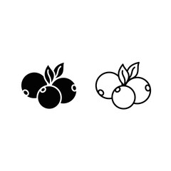 Berry icon in outline style. illustration with berry isolated on white background. Outline fruit object for web