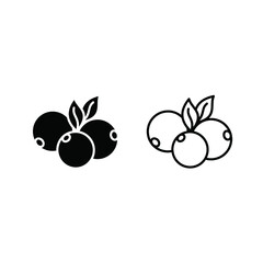 Berry icon in outline style. illustration with berry isolated on white background. Outline fruit object for web