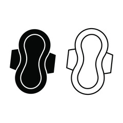 Women hygiene pad icon, Hygiene routine concept, sanitary pad sign