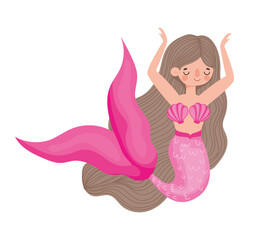 Obraz na płótnie Canvas pink mermaid icon