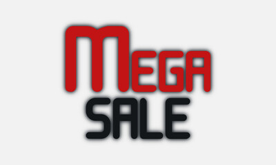 Mega sale red and black color texture vector design
