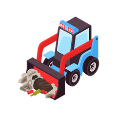 Isometric Cleaning Road Icon