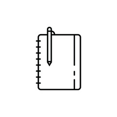 Notebook line icon. High quality outline symbol for web design or mobile app. Thin line sign for design logo.
