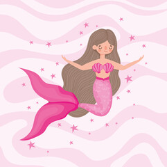nice pink mermaid