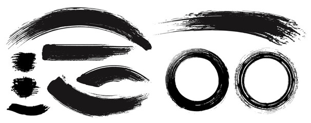 筆のライン 筆のストローク 墨の落書き インクで描いた線 かすれたテクスチャ の線 Wall Mural Design Box