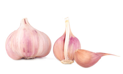 Garlic on a white background, isolated