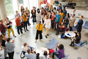 Female speaker talking to audience