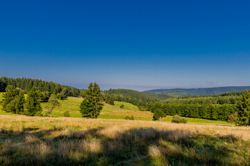 Schöner Spätsommer Spaziergang durch den Thüringer Wald - Steinbach-Hallenberg - Deutschland