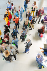 People talking during conference break