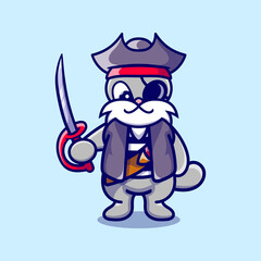 cute bunny wearing pirate halloween costume