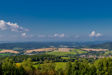 Obraz premium Schöner Spätsommer Spaziergang durch den Thüringer Wald - Steinbach-Hallenberg - Deutschland