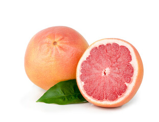 Fresh grapefruit isolated on a white background