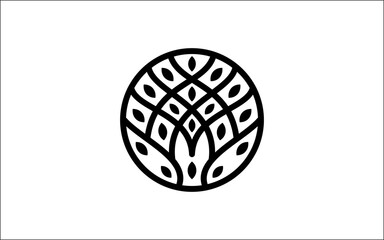 Creative abstract Life root on white background vector logo design template