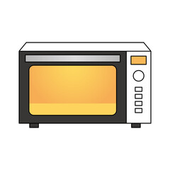 シンプルな電子レンジ　Microwave Oven Vector Illustration