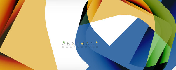 Obraz premium Minimal abstract background - color overlapping shapes on white with shadow lines. Vector Illustration For Wallpaper, Banner, Background, Landing Page