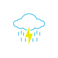 Storm cloud icon design illustration template