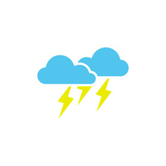 Storm cloud icon design illustration template