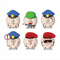 A dedicated Police officer of slice hazelnut mascot design style