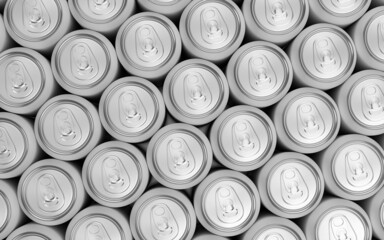 aluminum beer or soda can top view