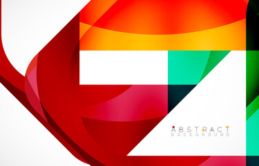 Minimal background. Abstract square shape with round corners created with wavy forms. Vector Illustration For Wallpaper, Banner, Background, Landing Page