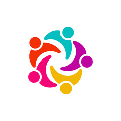 social community and family logo template vector icon