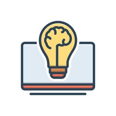 Color illustration icon for basic knowledge