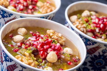 Traditional delicious Turkish dessert; Ashura (Asure)