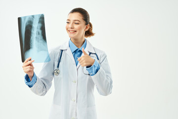 radiologist diagnostics patient scan isolated background