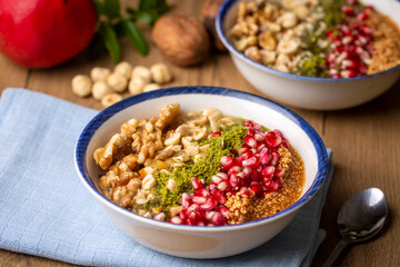 Traditional delicious Turkish dessert; Ashura (Asure)