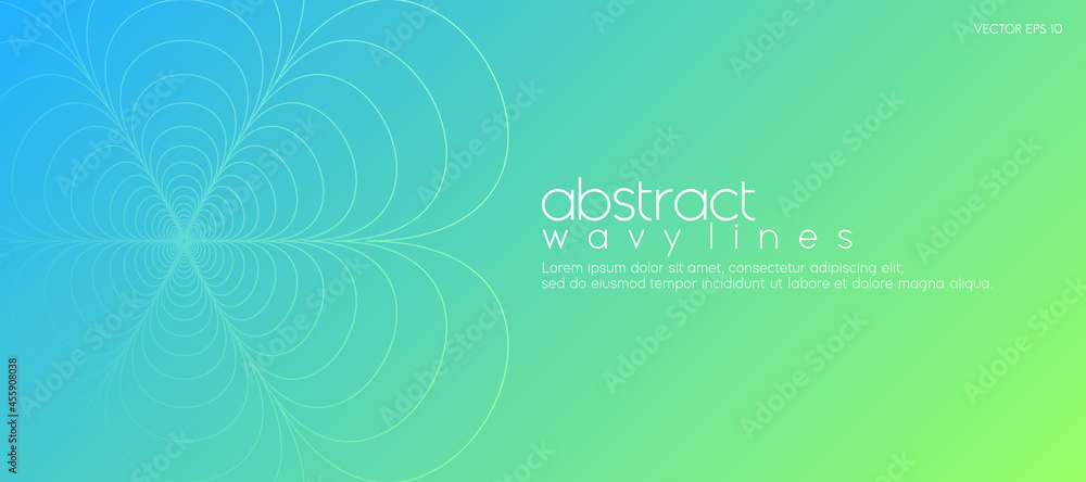 Poster abstract minimal blue background with wave for banner design template. vector