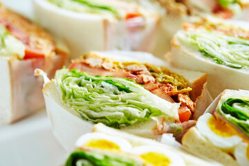 sandwich with chicken and vegetables