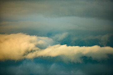 Thunderstorm clouds sky in the rainy season