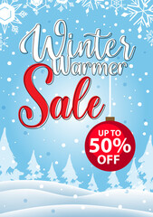 Winter sale banner template
