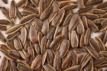 sunflower seeds on a cutting board