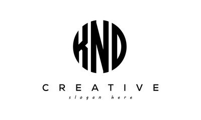 Letters KNO creative circle logo design vector	
 - obrazy, fototapety, plakaty