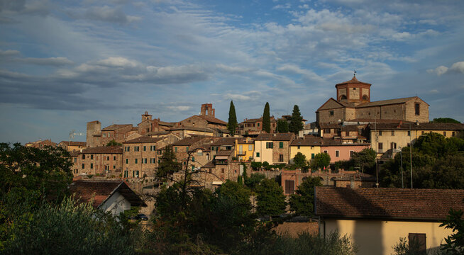 View of Lucignano in Tuscany 