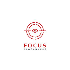 eye target crosshair focus logo design