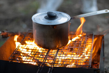 kettle on the fire