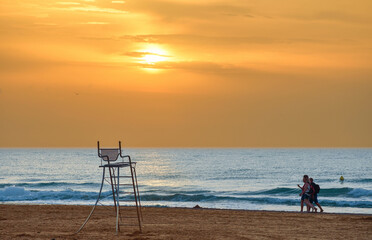 sunset on the beach
