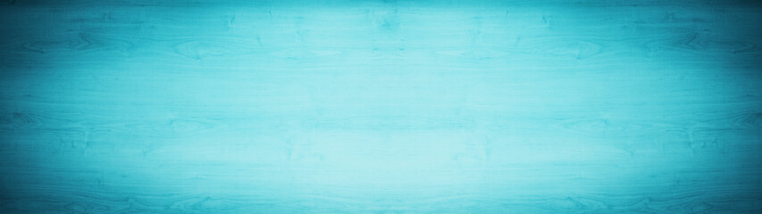 Abstract grunge old blue painted wooden texture - wood board background panorama banner.