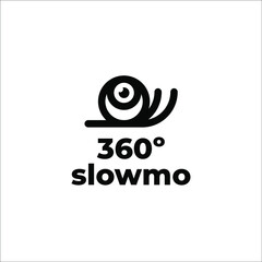 Obraz premium snail mascot 360 slow-motion camera logo