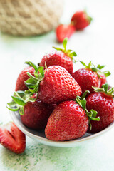 Fresh ripe delicious strawberries