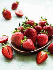 Fresh ripe delicious strawberries