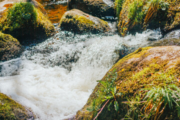 waterfall in the mountains